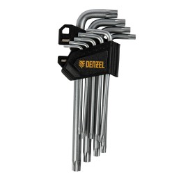 Denzel Набор ключей имбусовых Torx-Tempered, TT10-50, CrV, 9 шт., удлиненные Deznel12371