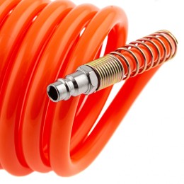 Stels Шланг спиральный воздушный 8 х 12 мм, 18 бар, с быстросъемными соединениями, 10м 57015