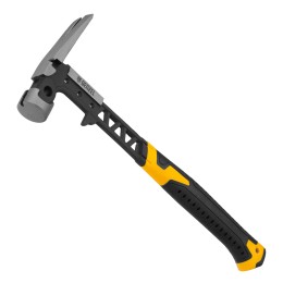 Denzel Молоток строительный 450 г, цельнокованый,боек с магнитом, двухкомп. обрезин. рук-ка 10468