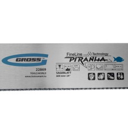 Gross Пильное полотно для прецизионного стусла "Piranha", 600 мм, каленый зуб 2D, 18 TPI 22869