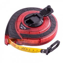 Matrix Рулетка геодезическая 20 м х 15 мм, закрытый корпус, фибергласовая лента, двусторонняя шкала, Pro 31270