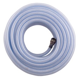 Stels Шланг пневматический ПВХ, 10 x 16 мм, 18 бар, армированный, прозрачный, быстросъемное соединение, 30 м 57027