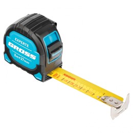 Gross Рулетка Experte,5 м x 27 мм,двухкомпонентный корпус,магнит,двухсторонняя разметка,нейлон 32575