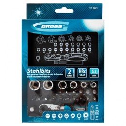 Gross Набор бит и головок торцевых 1/4 26 предметов 11361