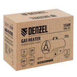 Denzel Газовая тепловая пушка GHG-15i, 15 кВт, цифровой термостат, пропан-бутан// 96478