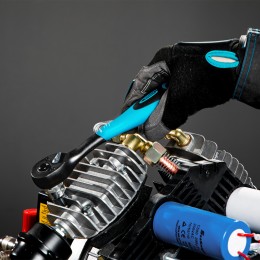 Gross Ключ-трещотка 3/8, 72 зуба, Comfort, с быстрым сбросом, CrV, двухкомпонентная рукоятка 14084