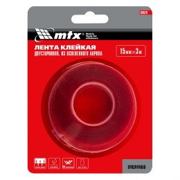 Matrix Двусторонняя клейкая лента из вспененного акрила, прозрачная, 15 мм x 3 м 89078