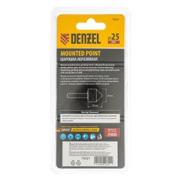 Denzel Шарошка абразивная, конус, для дрели, 25 x 25 мм, хвостовик d6 мм, 63С 76021
