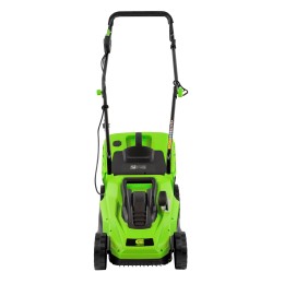 Сибртех Газонокосилка электрическая L1500, 1500 Вт, ширина 33 см, 5 уровней, пластиковый травосборник 35 л 96677