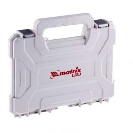 Matrix Набор сверл комбинированный, сверла по металлу 1-6.5 мм, бетону 4-8 мм, дереву 4-10 мм, перовые 16,22,25 мм, биты 20 шт, адаптер, головки 2 шт, зенковка, 50 предметов Pro 725650