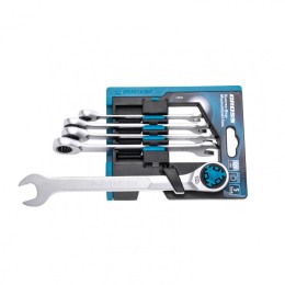 Gross Набор ключей комбинированных трещоточных, количество зубьев 100, СRV, 5 шт, 8- 17 мм 14858