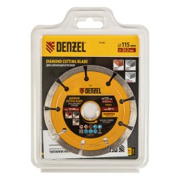 Denzel Диск алмазный, отрезной сегментный, 115 х 22.2 мм, сухая резка 73100