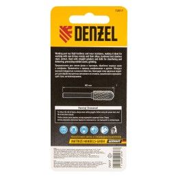 Denzel Борфреза по металлу твердосплавная, цилиндрическая закругленная, тип-С, 10 мм// 72017