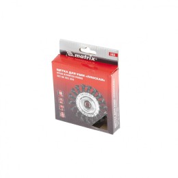 Matrix Щетка для УШМ 100 мм, М14, плоская, крученая проволока 0.5 мм 74639