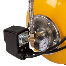 Denzel Насосная станция PS1100С, 1100 Вт, 4500 л/ч, ресивер 24 л, подъем 46 м, чугун 97215