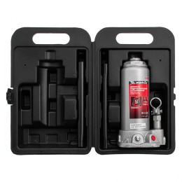 Matrix Домкрат гидравлический бутылочный, 5 т, высота подъема 216-413 мм, в пластиковый кейсе 50756