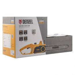 Denzel Пила цепная электрическая EDS-2200P, 2.2 кВт,поперечная, шина 45 см, шаг 3/8, паз 1.3 мм, 63 звена 95617