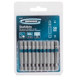 Gross Бита HEX 6 х 50, сталь S2, 10 шт. 11465
