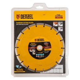Denzel Диск алмазный, отрезной сегментный, 230 х 22.2 мм, сухая резка 73104
