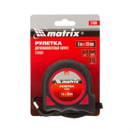 Matrix Рулетка Strong,5 м х 19 мм,обрезиненный корпус 31080