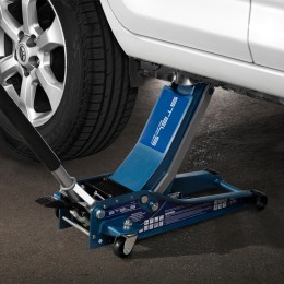 STELS Домкрат гидравлический подкатной 3 т, быстрый подъем, Low profile quick lift, 75-505 мм, профессиональный 51137
