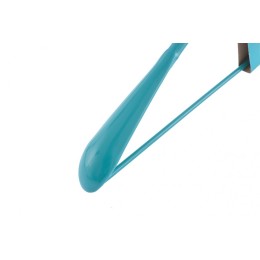 Elfe Вешалка метал для верхней одежды с прорезиненным противоскользящим покрытием 45 см, бирюзовая 92926