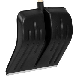 Сибртех Лопата для уборки снега пластиковая, 420 х 425 х 1550 мм, деревянный черенок, Россия, 61580