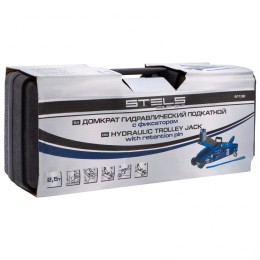 Stels Домкрат гидравлический подкатной с фиксатором 2.5 т в кейсе 51132