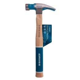 Gross Молоток-гвоздодер, 380 г, угол 75, магнит, обрезиненная рукоятка AMERICAN HICKORY // 10413