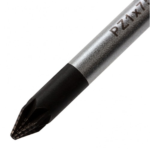 Отвертка PZ1 x 75 мм, S2, трехкомпонентная ручка Gross 12156