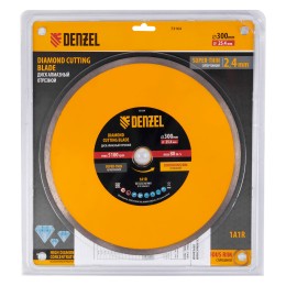 Denzel Диск алмазный сплошной, супертонкий, 300 х 25,4 мм, горячее прессование, мокрое резание// 73164
