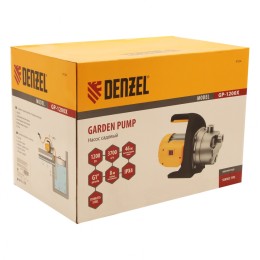 Denzel Садовый поверхностный насос GP1200Х, 1200 Вт, 3700 л/ч, подъем 46 м, нержавейка 97204