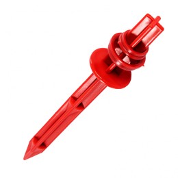 Palisad Колышек 20 см, с кольцом для крепления пленки, 10 шт в упаковке, красный 64434