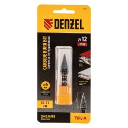 Denzel Борфреза по металлу твердосплавная, коническая, тип-M, 12 мм// 72077