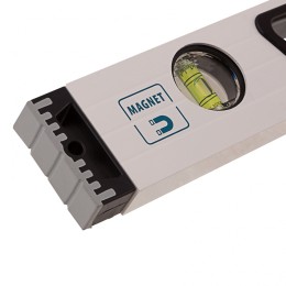 Gross Уровень алюминиевый, 600 мм, усиленный, рукоятки, фрезерованный, 3 глазка, магнитный 34370