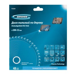 Gross Пильный диск по дереву 200 x 32/30 x 48Т 73324