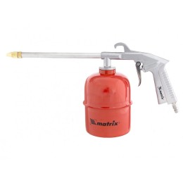 Matrix Набор пневмоинструмента, 5 предметов, быстросъемное соединение, краскораспылитель с нижним бачком 57302
