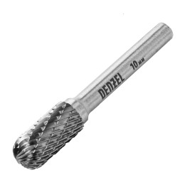 Denzel Борфреза по металлу твердосплавная, цилиндрическая закругленная, тип-С, 10 мм// 72017