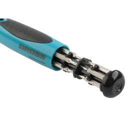 Gross Отвертка реверсивная, механизм SmartPush mini 11 шт, CrMo 11609