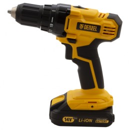 Denzel Дрель-шуруповерт аккумуляторная CDL-IB-14-02, Li-Ion, 14 В, 1.5 А*ч, 2 аккумулятора 26112