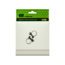 Сибртех Хомуты металлические, MINI 12-14 мм, ширина 9 мм, винтовой, W4, 2 шт 475043