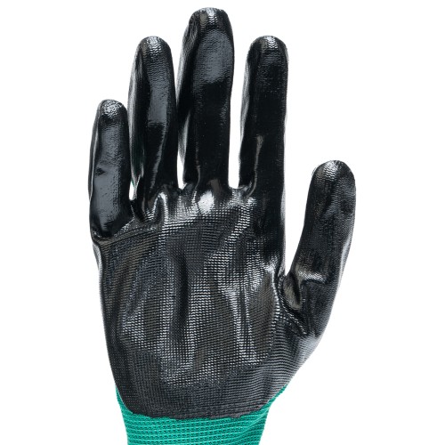 Перчатки полиэфирные с чёрным нитрильным покрытием, размер 9, 13 класс вязки// Palisad 678655