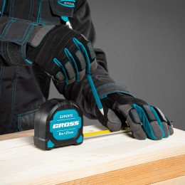 Gross Рулетка Experte,8 м x 27 мм,двухкомпонентный корпус,магнит,двухсторонняя разметка,нейлон 32576