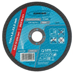 Gross Круг отрезной по металлу, 150 х 1.6 х 22.2 мм 74376