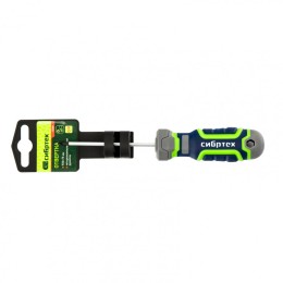 Сибртех Отвертка PZ0 x 75 мм, CrV, четырехкомпонентная рукоятка 12280