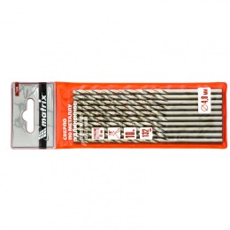 Matrix Сверло по металлу 4.8 х 132 мм, полированное, удл, HSS, 10 шт, цилиндрический хвостовик 715048