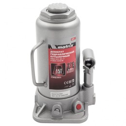 Matrix Домкрат гидравлический бутылочный, 15 т, высота подъема 230-460 мм 50729