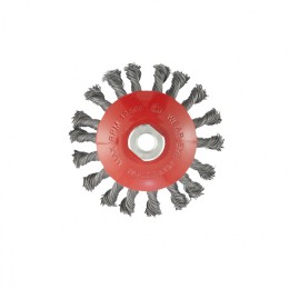 Matrix Щетка для УШМ, 115 мм, М14, "тарелка", крученая проволока 0.5 мм 74610