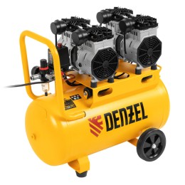 Denzel Компрессор безмасляный, малошумный DLS 2200/50, 2200 Вт, 2x1100, 50 л, 380 л/мин 58031