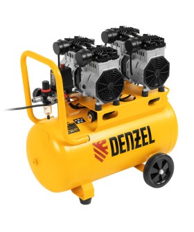 Denzel Компрессор безмасляный, малошумный DLS 2200/50, 2200 Вт, 2x1100, 50 л, 380 л/мин 58031